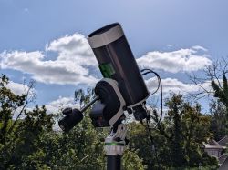 Skymax-127 with 705C on balcony rail holder