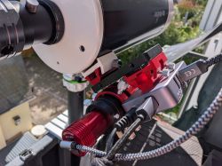 Skymax-127 with 705C on balcony rail holder