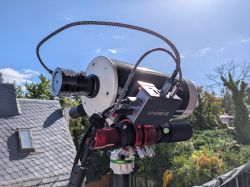 Skymax-127 with 705C on balcony rail holder